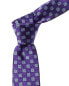 Фото #1 товара Canali Purple Floral Silk Tie Men's Purple Os