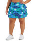 Plus Size Waves-Print Pull-On Flounce Skort, Created for Macy's