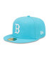 Фото #1 товара Men's Blue Boston Red Sox Vice Highlighter Logo 59FIFTY Fitted Hat