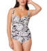 Фото #1 товара Rod Beattie 283976 Oasis Shirred Bandeau Mio One-Piece Swimsuit, Size 12