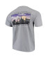 Фото #4 товара Men's Gray Northwestern Wildcats Comfort Colors Campus Scenery T-shirt