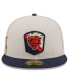 Фото #3 товара Men's Stone, Navy Chicago Bears 2023 Salute To Service 59FIFTY Fitted Hat