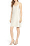 Bishop + Young 292416 Micro Stud Faux Suede Mini Slipdress, Size Medium - Ivory