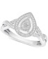 ფოტო #1 პროდუქტის Diamond Teardrop Ring (1/5 ct. t.w.) in Sterling Silver