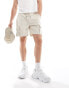 ONLY & SONS pull on cord cargo short in cream