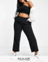 Фото #1 товара Vila Curve stretch wide leg trousers in black