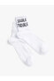 Фото #1 товара Носки Koton Slogan Embroidered Socket Socks