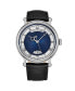 ფოტო #1 პროდუქტის Men's Triumph Automatic Black Leather , Blue Dial , 49mm Round Watch