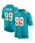 ფოტო #4 პროდუქტის Men's Jason Taylor Aqua Miami Dolphins Game Retired Player Jersey