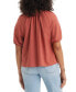 ფოტო #2 პროდუქტის Women's Leanne Button-Front Puff-Sleeve Top