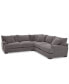 Фото #5 товара Rhyder 3-Pc. 'L' Shaped Fabric Sectional Sofa, Created for Macy's