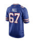 Men's Kent Hull Royal Buffalo Bills Game Retired Player Jersey