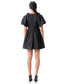 Фото #2 товара Women's Rosette Puff-Sleeve Mini Dress