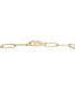 Diamond Butterfly Paperclip Link Bracelet (1/6 ct. t.w.) in 14k Gold-Plated Sterling Silver