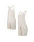 ფოტო #1 პროდუქტის Women's Cream San Diego Padres Montana Hacci Knit Romper Overalls