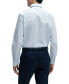 Фото #2 товара Men's Easy-Iron Structured Stretch Cotton Slim-Fit Dress Shirt
