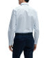 Men's Easy-Iron Structured Stretch Cotton Slim-Fit Dress Shirt