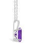 ფოტო #3 პროდუქტის Women's Amethyst (2-1/2 ct.t.w.) and Diamond Accent Pendant Necklace in Sterling Silver