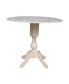 Фото #1 товара 42" Round Dual Drop Leaf Pedestal Table