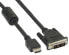 Фото #1 товара InLine HDMI-DVI Cable 19 Pin male / 18+1 male + ferrite choke black 3m