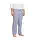 ფოტო #4 პროდუქტის Big & Tall Poplin Pajama Pants
