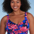Фото #6 товара Women's UPF 50 Cinch-Front One Piece Swimsuit - Aqua Green Multi Floral Print S