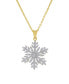 Фото #1 товара Macy's diamond Accent Snowflake Pendant Necklace