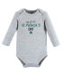 ფოტო #3 პროდუქტის Baby Boys Cotton Long-Sleeve Bodysuits, Cutest Clover, 3-Pack