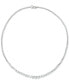 ფოტო #1 პროდუქტის Diamond Fancy 17" Collar Tennis Necklace (15 ct. t.w.) in 14k White Gold