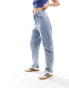 JJXX Lisbon mom jeans in light blue wash