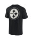 Фото #3 товара Men's and Women's Black Pittsburgh Steelers Super Soft Short Sleeve T-shirt