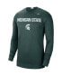 ფოტო #3 პროდუქტის Men's Green Michigan State Spartans 2021/22 Basketball Team Spotlight Performance Long Sleeve T-shirt