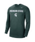 Фото #3 товара Men's Green Michigan State Spartans 2021/22 Basketball Team Spotlight Performance Long Sleeve T-shirt