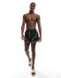 Weekday Tan swim shorts with seam detail in black Черный, M - фото #3