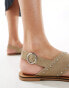 ASOS DESIGN Feast studded leather sandals in taupe