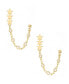 ფოტო #1 პროდუქტის Star Crystal Chain Double Stud Earrings