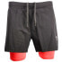 Фото #1 товара Diadora Double Layer Bermuda Be One Shorts Mens Black Casual Athletic Bottoms 17