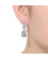 ფოტო #2 პროდუქტის Elegant Sterling Silver White Gold-Plated Clear Cubic Zirconia Drop Earrings