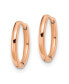 ფოტო #2 პროდუქტის Stainless Steel Polished Rose plated Hinged Hoop Earrings