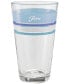 Coastal Blues Edgeline 16-Ounce Tapered Cooler Glass Set of 4