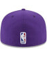 Фото #3 товара Men's White, Purple Los Angeles Lakers Back Half 9FIFTY Fitted Hat