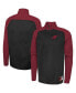 ფოტო #1 პროდუქტის Men's Black Arizona Cardinals Combine Authentic O-Line Raglan Half-Zip Jacket