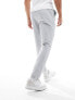 Фото #8 товара ASOS DESIGN slim cord trousers with pin tucks in light grey