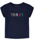 Little Girls Embroidered Short Sleeve Boxy T-shirt