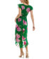 Фото #2 товара Juniors' Floral-Print Jacquard Faux Wrap Dress