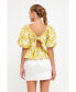 ფოტო #3 პროდუქტის Women's Floral Peplum Top