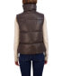 Фото #5 товара Women's Faux Leather Puffer Vest