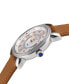 ფოტო #2 პროდუქტის Women's Marsala Swiss Quartz Tan Faux Leather Watch 37mm