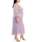 Plus Size A-Line Dress With Lace Mock Jacket
