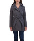 ფოტო #1 პროდუქტის Women's Belted Double Breasted Soft Shell Trench Coat With Detachable Hood